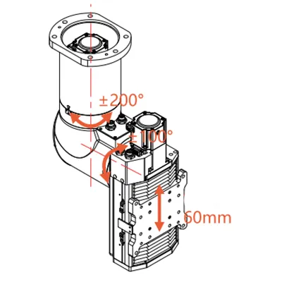 Fiber Lazer Kesme Kafası için Döner Eksen