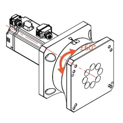 Lazer Boru Kesme Kafası için Döner Eksen